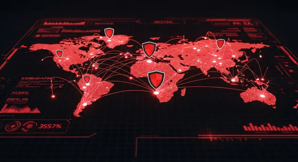 Global cloud security network map